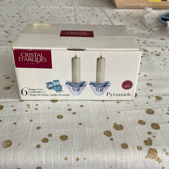 Cristal D’Arques Paris Candle Holders set of 6 - Picture 1 of 6